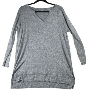 Old‎ Navy Womens Gray Tunic Top Long Sleeve V Neck Casual Comfy Size M